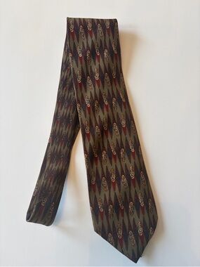 J.Z. Richards silk geometric necktie vintage